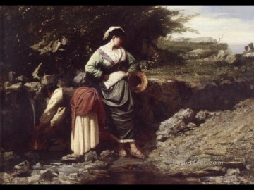  Carrier Art Painting - Water Carriers countryside Realist Jules Breton